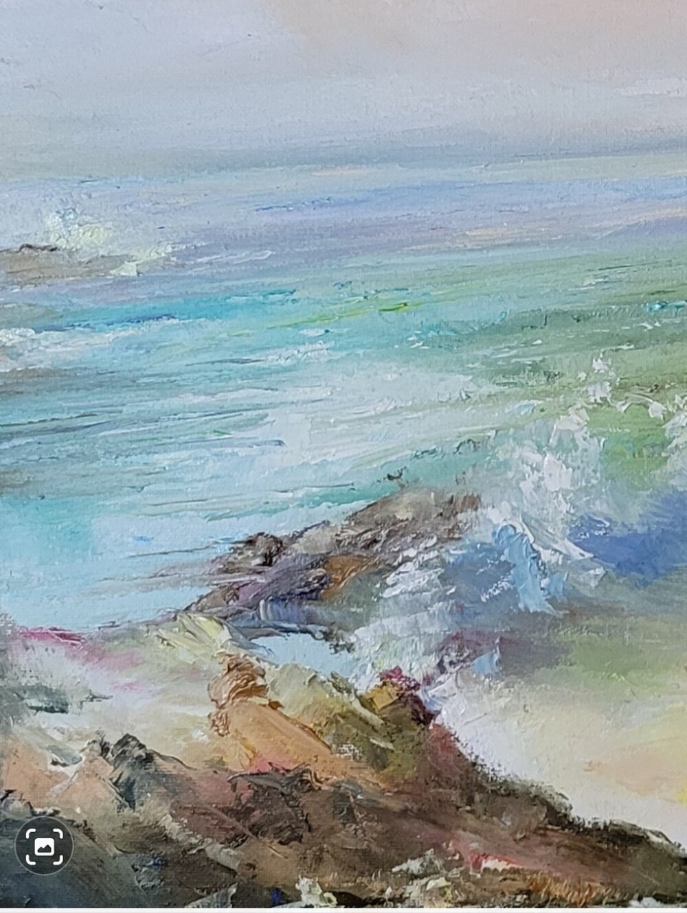 Hand Painted Art Ocean Waves - Picture 6 of 6